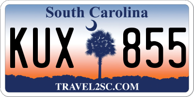 SC license plate KUX855