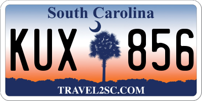 SC license plate KUX856
