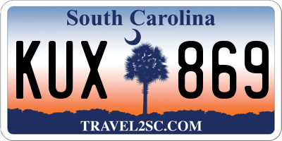 SC license plate KUX869