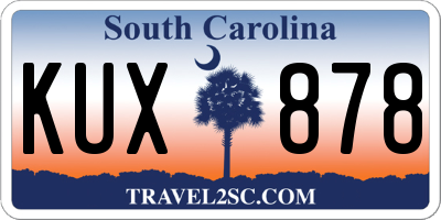 SC license plate KUX878