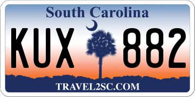 SC license plate KUX882