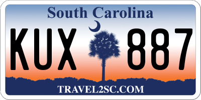 SC license plate KUX887