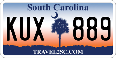 SC license plate KUX889