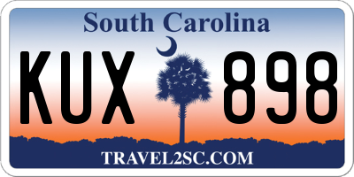 SC license plate KUX898