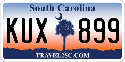 SC license plate KUX899