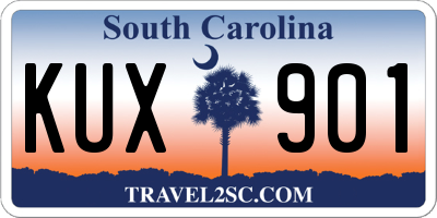 SC license plate KUX901