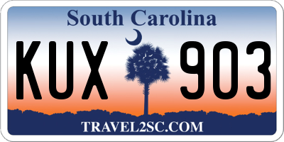 SC license plate KUX903
