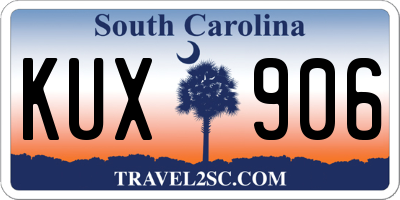 SC license plate KUX906