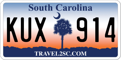 SC license plate KUX914
