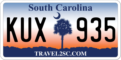 SC license plate KUX935