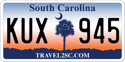 SC license plate KUX945