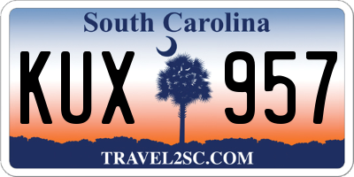 SC license plate KUX957