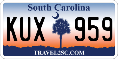 SC license plate KUX959