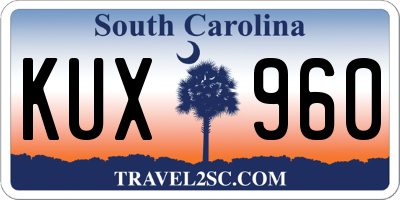 SC license plate KUX960