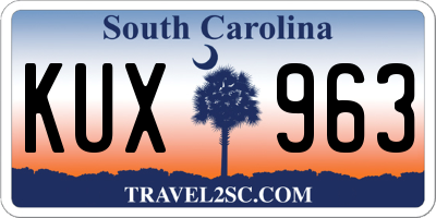 SC license plate KUX963