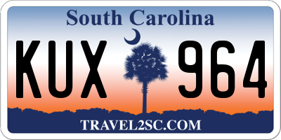 SC license plate KUX964