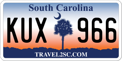 SC license plate KUX966