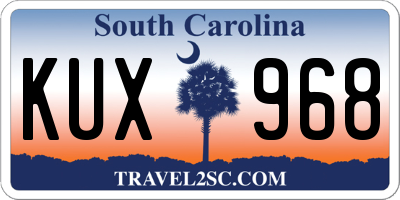 SC license plate KUX968