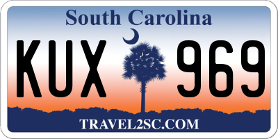 SC license plate KUX969