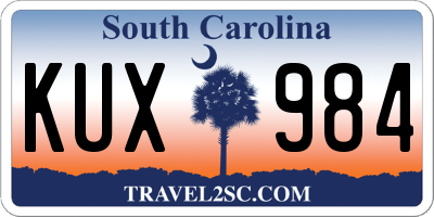 SC license plate KUX984