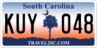 SC license plate KUY048