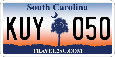 SC license plate KUY050