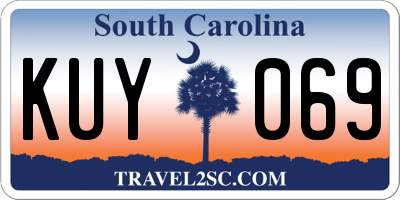 SC license plate KUY069