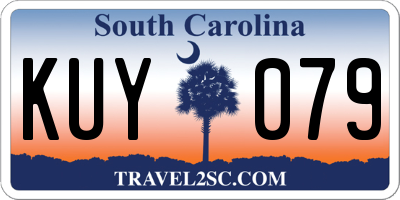 SC license plate KUY079
