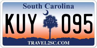 SC license plate KUY095