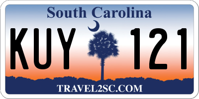 SC license plate KUY121