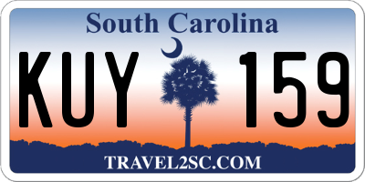 SC license plate KUY159