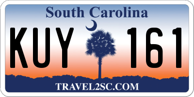 SC license plate KUY161