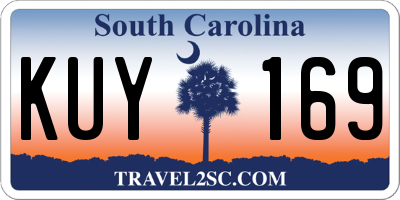 SC license plate KUY169