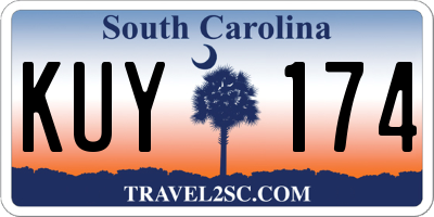 SC license plate KUY174