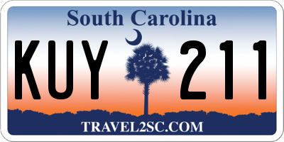 SC license plate KUY211