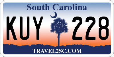SC license plate KUY228