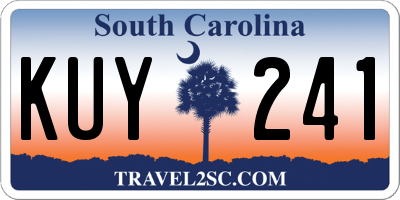 SC license plate KUY241