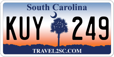 SC license plate KUY249