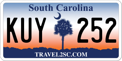 SC license plate KUY252