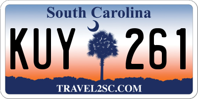 SC license plate KUY261