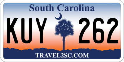 SC license plate KUY262