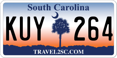 SC license plate KUY264