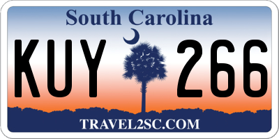 SC license plate KUY266