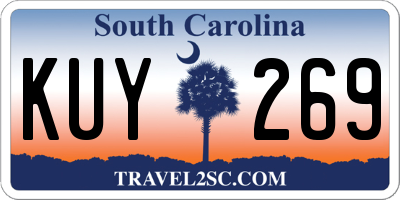 SC license plate KUY269