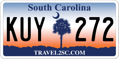 SC license plate KUY272