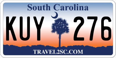 SC license plate KUY276