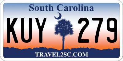 SC license plate KUY279