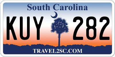 SC license plate KUY282