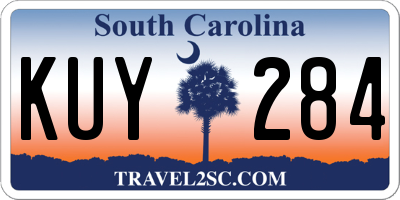 SC license plate KUY284