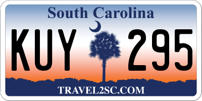 SC license plate KUY295
